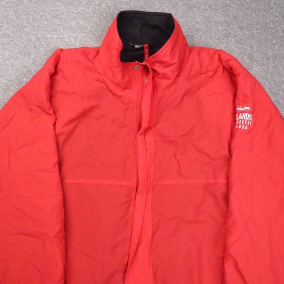 VTG Helly Hanson Fleece Lined XL Red Long Sleeve Full Zip Nylon Jacket - Picture 10 of 13
